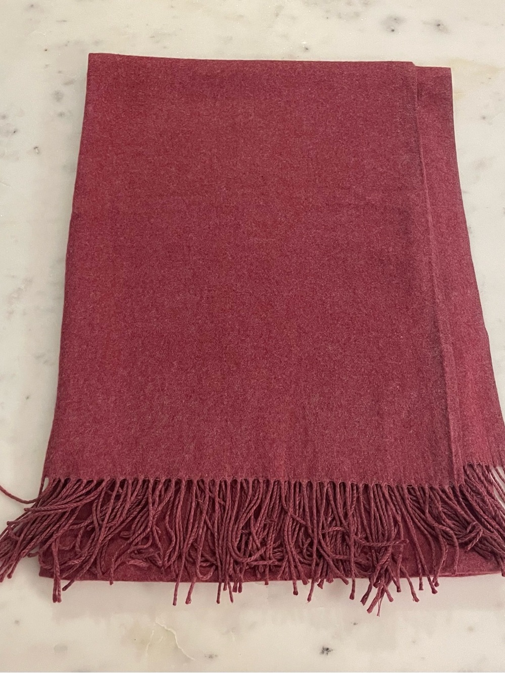 Raspberry Fringe Scarf - Picture 2 of 5